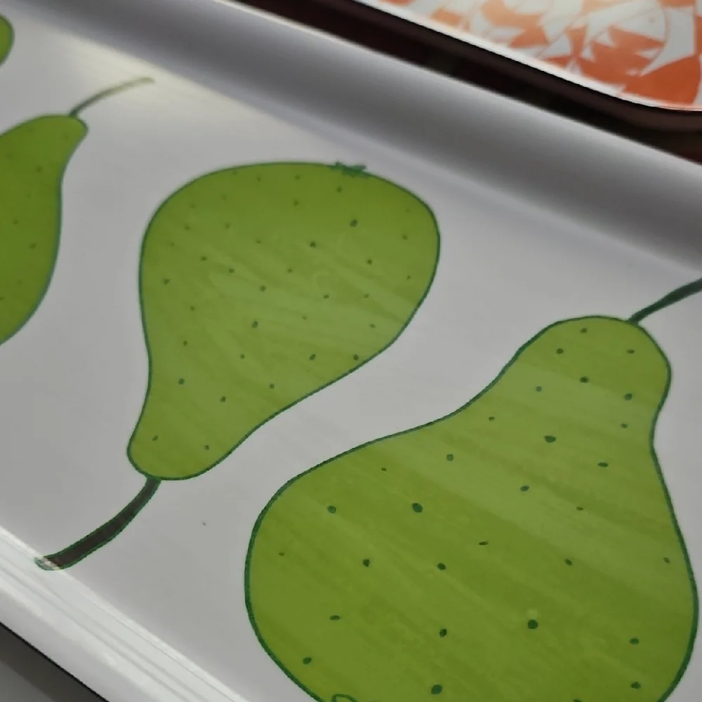 IKEA Orange and Green Decorative Vanity Trays